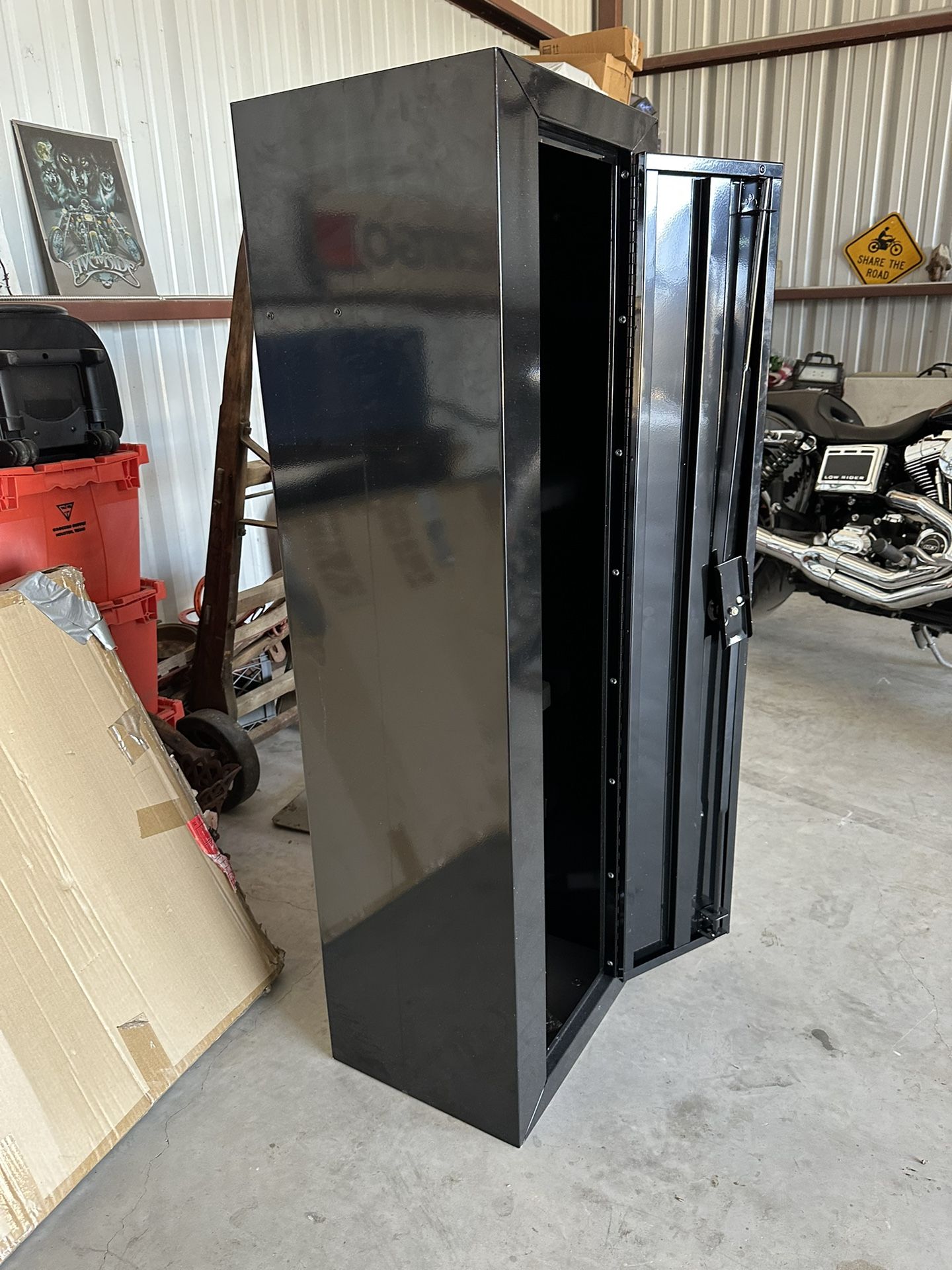 Sentinel 10 Gun Security with Key Lock, Black, 53" x 17.25" x