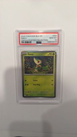 2025 POKEMON BLK EN-BLACK BOLT #001 SNIVY UNOVA POSTER COLLECTION