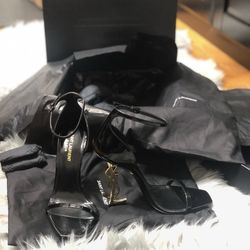 Black YSL Heels