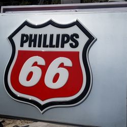 Huge Phillips 66 Metal Sign 
