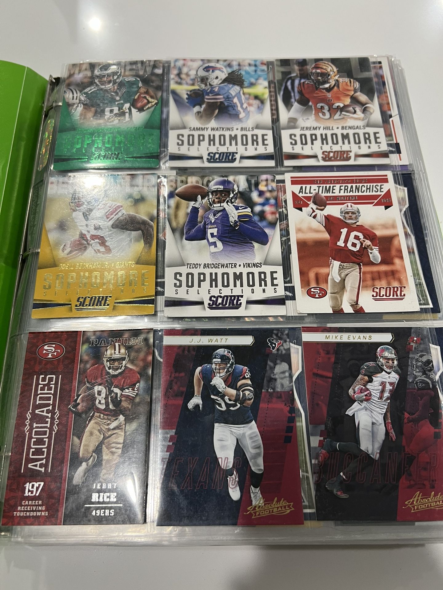 344 NFL And College Football Cards