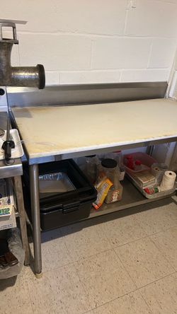 Butcher Work Table and Cutting Board