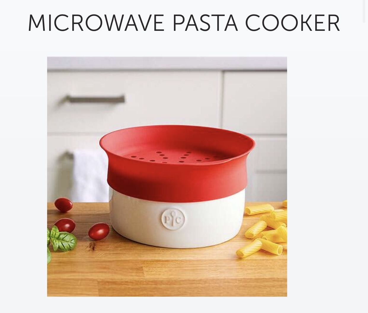 Pampered Chef - Microwave Pasta Cooker