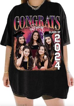 Custom printed graduation shirts congrats congratulations high school college elementary shirts
