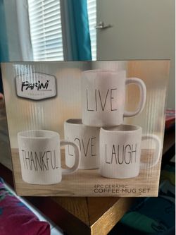 4pc ceramic coffee mug set