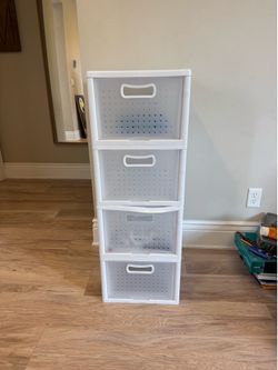 4-Drawer Stackable Plastic Storage Organizer