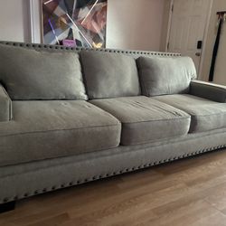 Large Grey Sofa (Delivery Available)