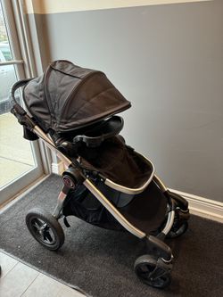 Baby Jogger City Select Black Double Stroller in Black/Silver