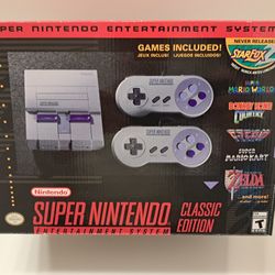 Authentic Nintendo Super Nintendo SNES Classic with 21 Games All Great Titles
