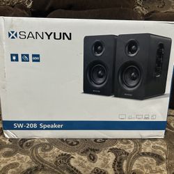 Sanyun SW208 3" Active Bluetooth 5.0 Bookshelf Speakers 3D Surround 