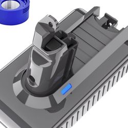 6.0Ah 21.6V Lithium Battery for Dyson V6 Battery Replacement SV03 SV04 DC58 DC59 DC61 DC62 DC72 DC74 Animal Absolute Fluffy Motorhead Slim 6-Cell VTC4