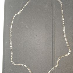 💎 14K SOLID White Gold Figarucci Chain – 24" (4.44g)