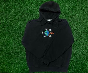 OBEY BLACK HOODIE WITH EMBROIDERED LOGO