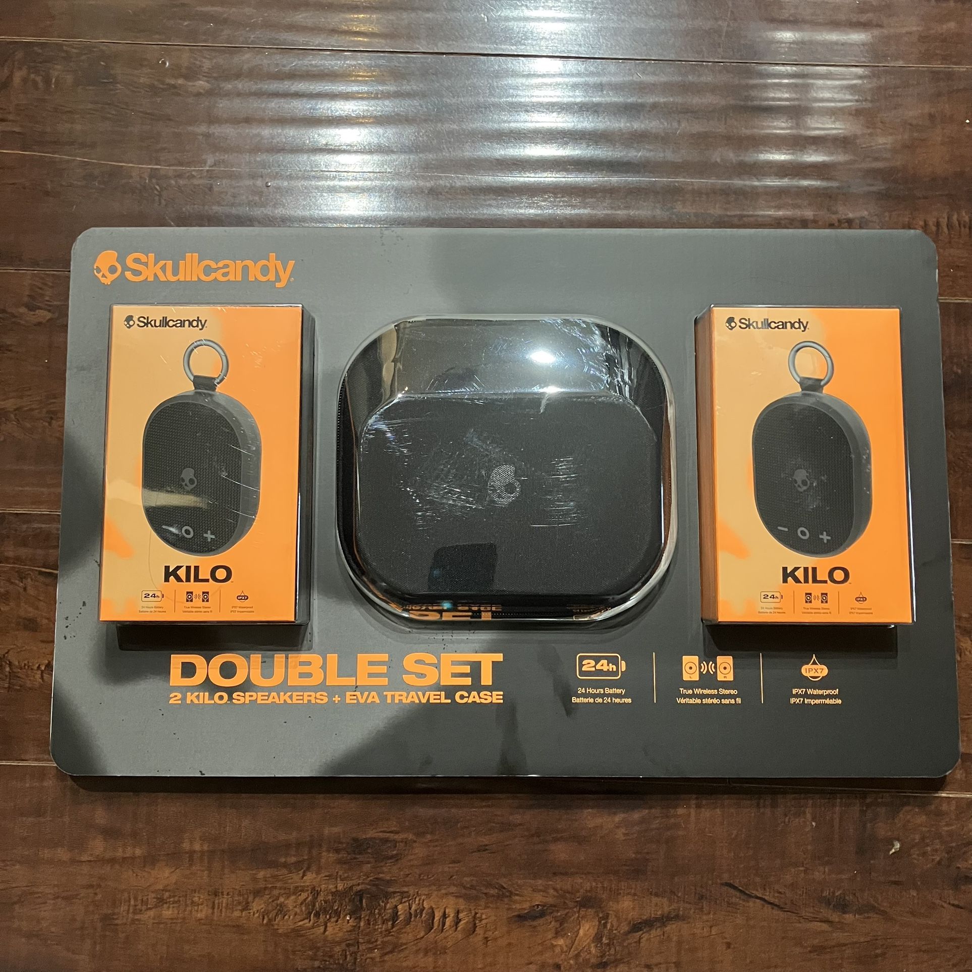 Skullcandy Kilo Wireless Bluetooth Speaker with Case Bundle, 2-pack