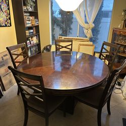 Large Dark Table with 8 chairs