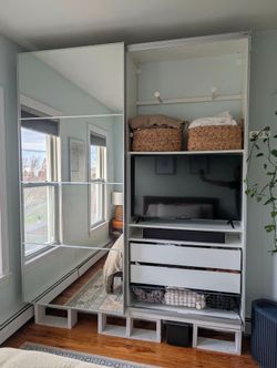 IKEA Pax Wardrobe with Sliding Doors - 93" × 79"×16"