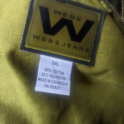 Webs Jeans Men's Denim Jacket Size 