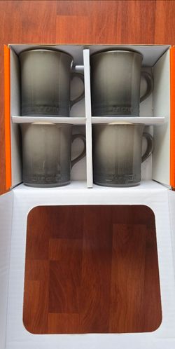 Le Creuset Stoneware Vancouver Mugs (Set of 4) - Oyster - 2 Boxes
