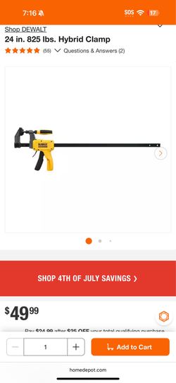 Brand new Dewalt 24 inch hybrid clamp