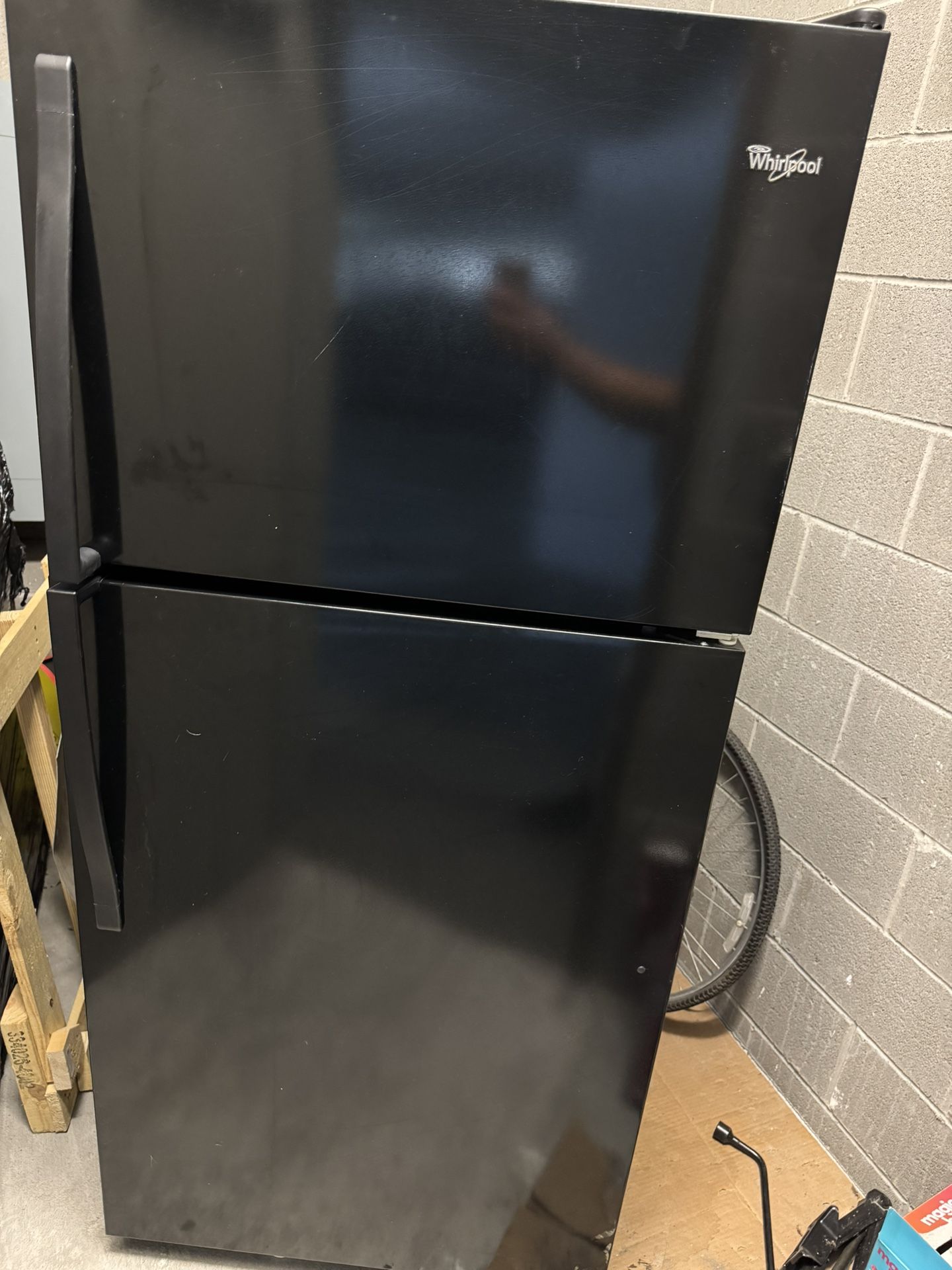Whirlpool Black Refrigerator Like New