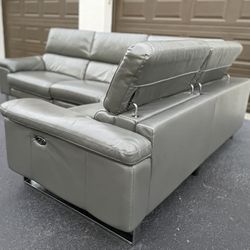 🛋️ Sectional Couch/Sofa - Leather - Recliners - Gray - Delivery Available 🚛