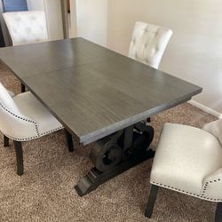 Grey Dining Table With 6 Chairs 
