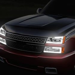 Chrome Amber 3D LED DRL Headlight Bumper Lamp Set Compatible with 03-06 Silverado 1500-3500 | Avalanche 1500 2500