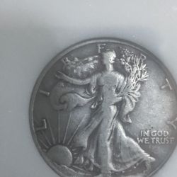 1935,1941 Or 1945 Walking Liberty Half Dollar 