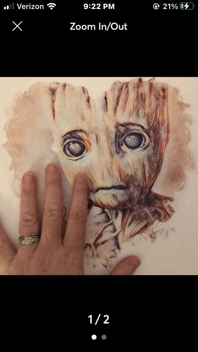 BABY GROOT LOVE ART PRINT