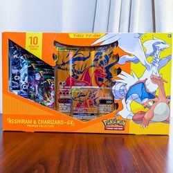  Pokémon TCG: Reshiram & Charizard GX Premium Collection : Toys  & Games