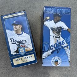 Los Angeles Dodgers Bobbleheads new in box 2008 Brad Penny pitcher and Cesar Izturis Shortstop 2005