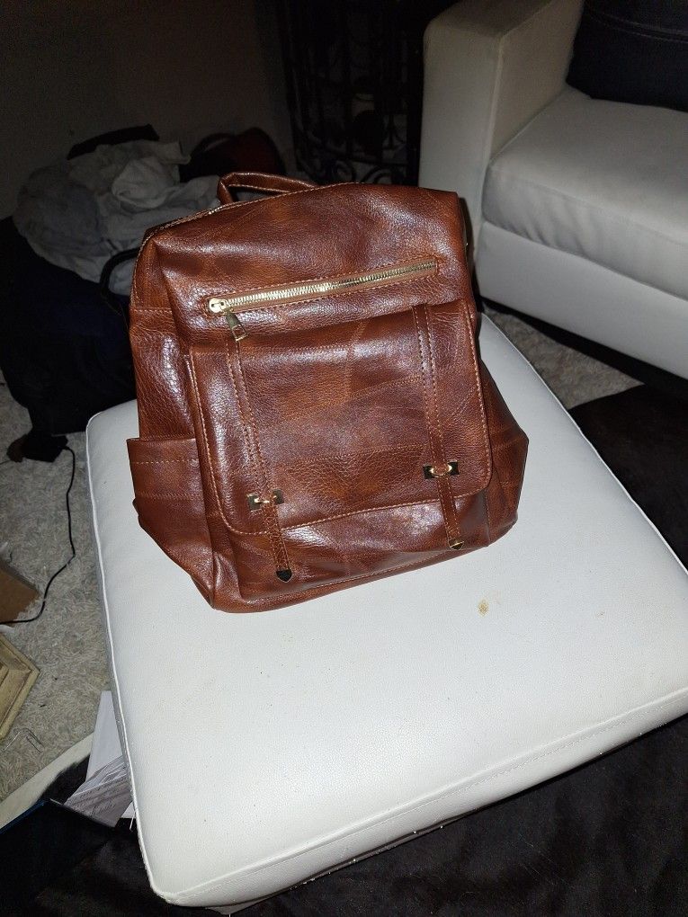 Brown Leather Backpack Brand New.