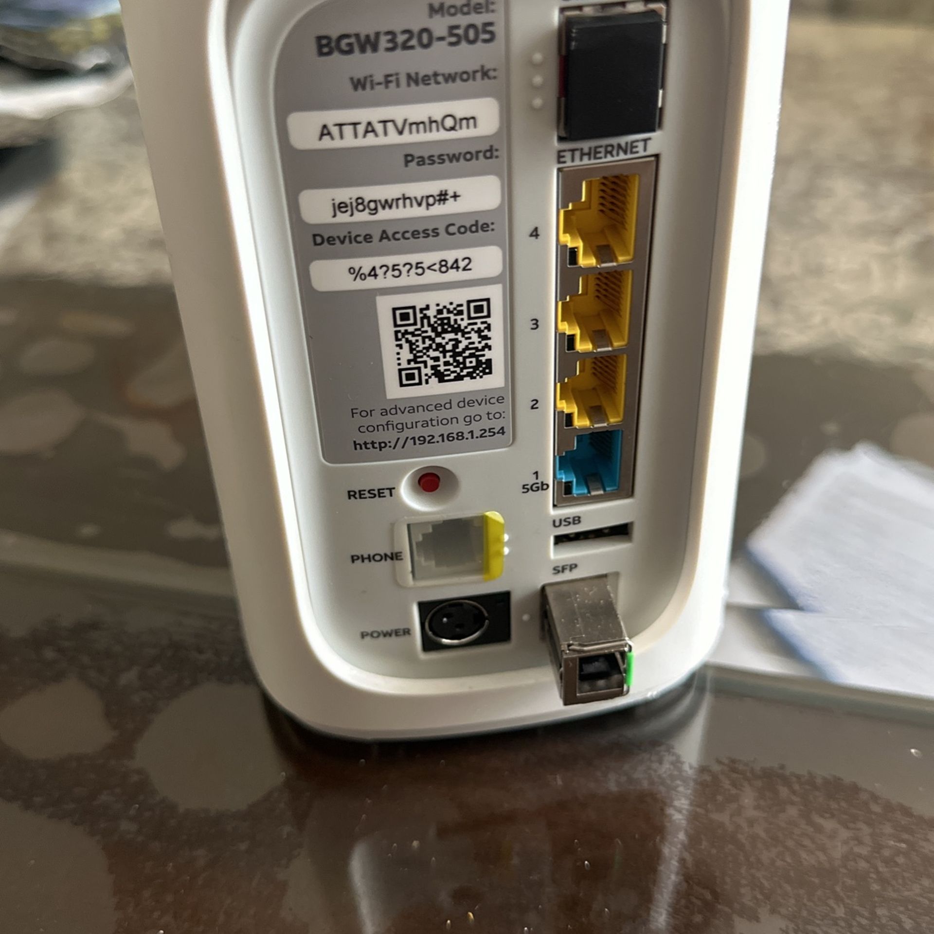 NBS AT&T BGW-320 500 802.11a/n/ac/ax Wireless-ax Integrated/Built-in ONT Residential Voice Gateway (Fiber ONLY) Replaces BGW-210