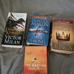 Game Of Thrones, The Martian, Dinosaur Knights Books