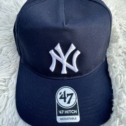 ‘47 Brand Navy Blue New York Cap with White Emblem