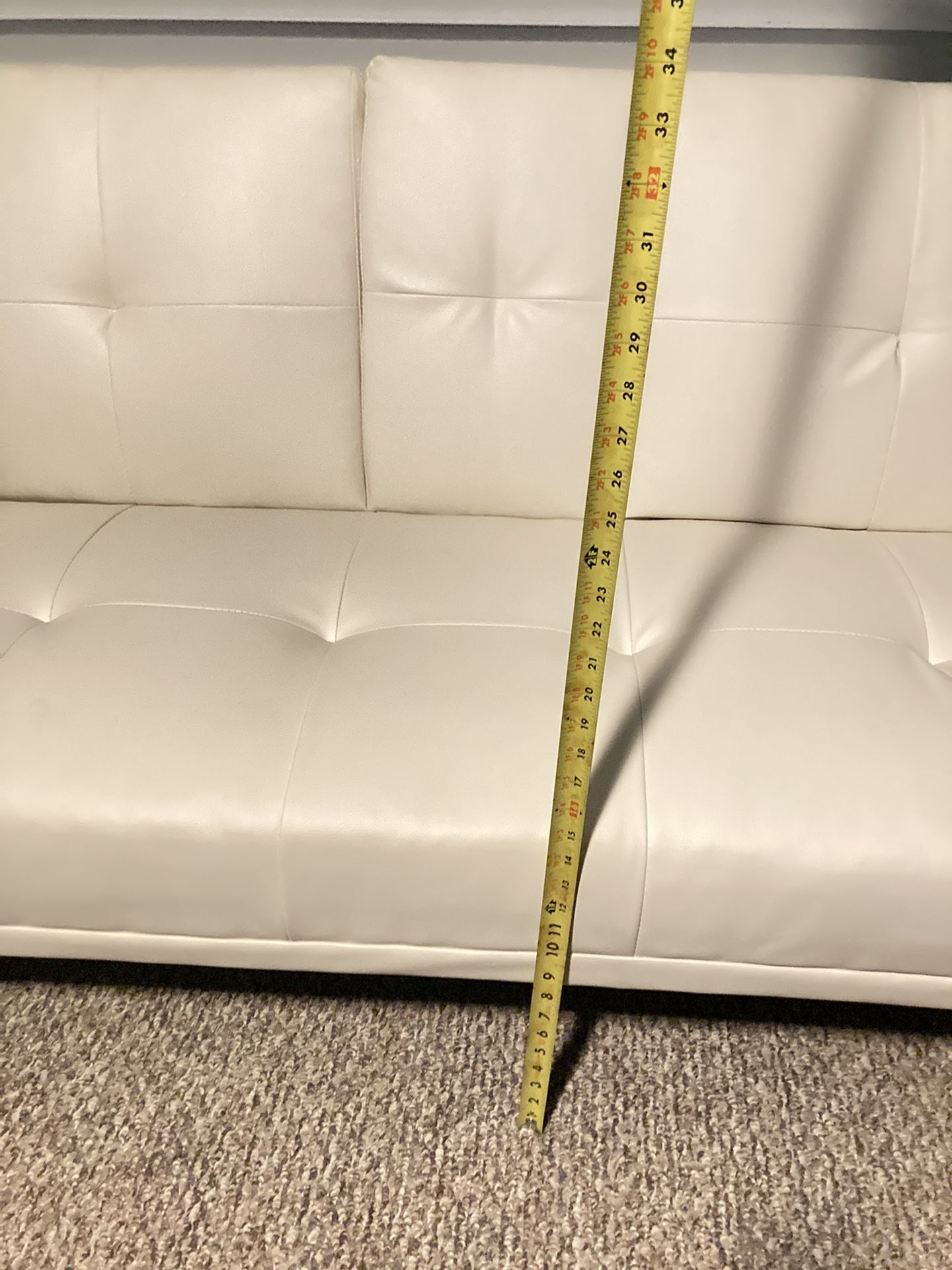 White Leather Futon