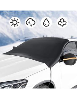 Car Windshield Snow Cover - Extra Large Double Sided Windproof Waterproof All-Round Protection Cover Fits for Most Vehicles, Cars Trucks Vans and SUV