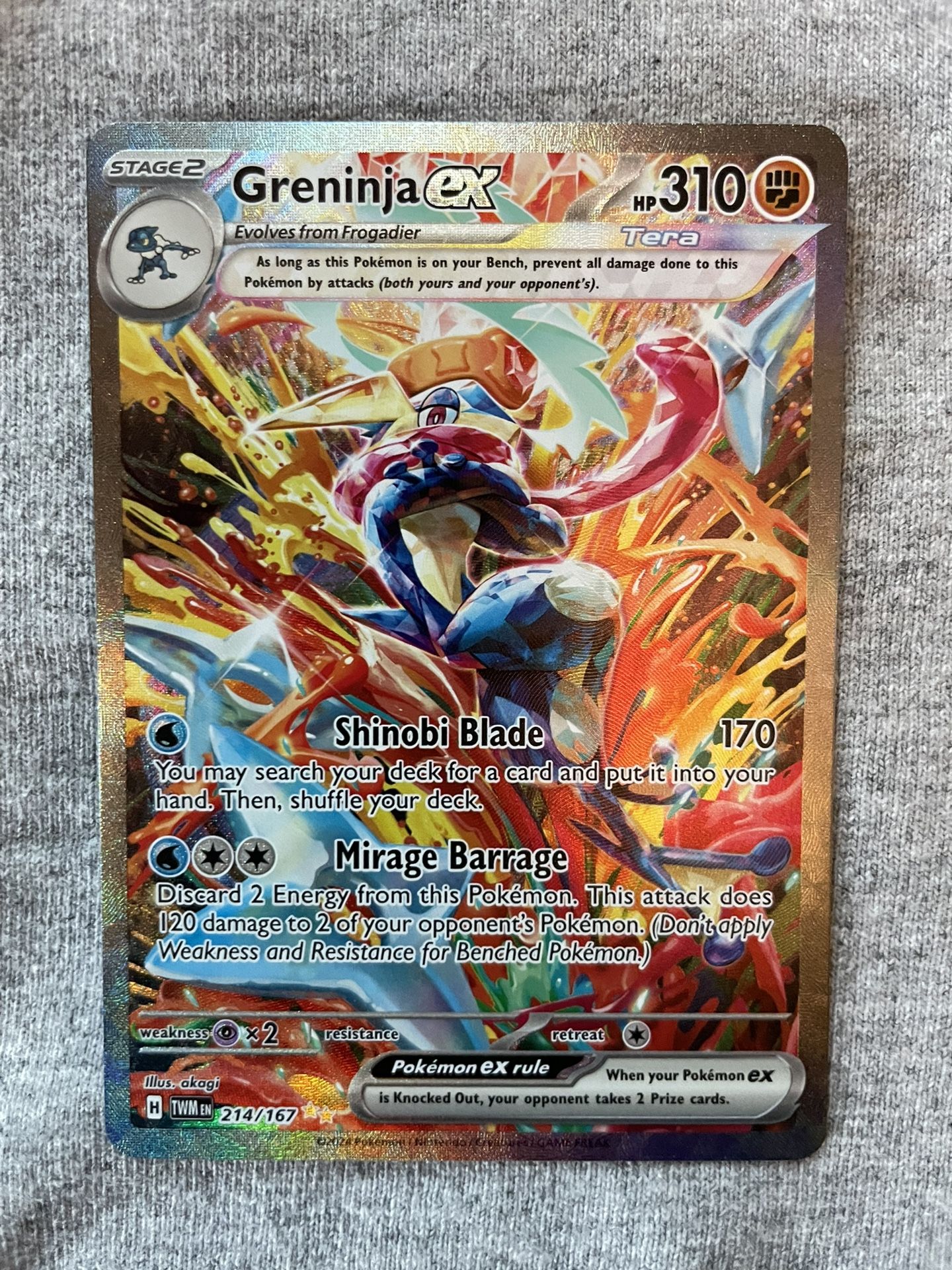 Pokémon Greninga Ex $260