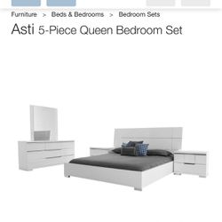 Bedroom Set 5 Pieces - Asti - Made In Italy