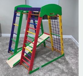 Wooden Swedish gymnastics playground
