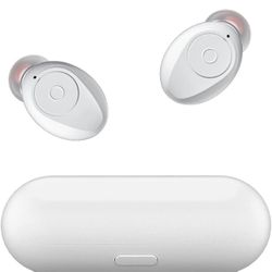 Bluetooth 5.0 Wireless Earbuds Super Portable Stereo Headphones in Ear Deep Bass Built in Mic IPX6 Waterproof with Charging Case 