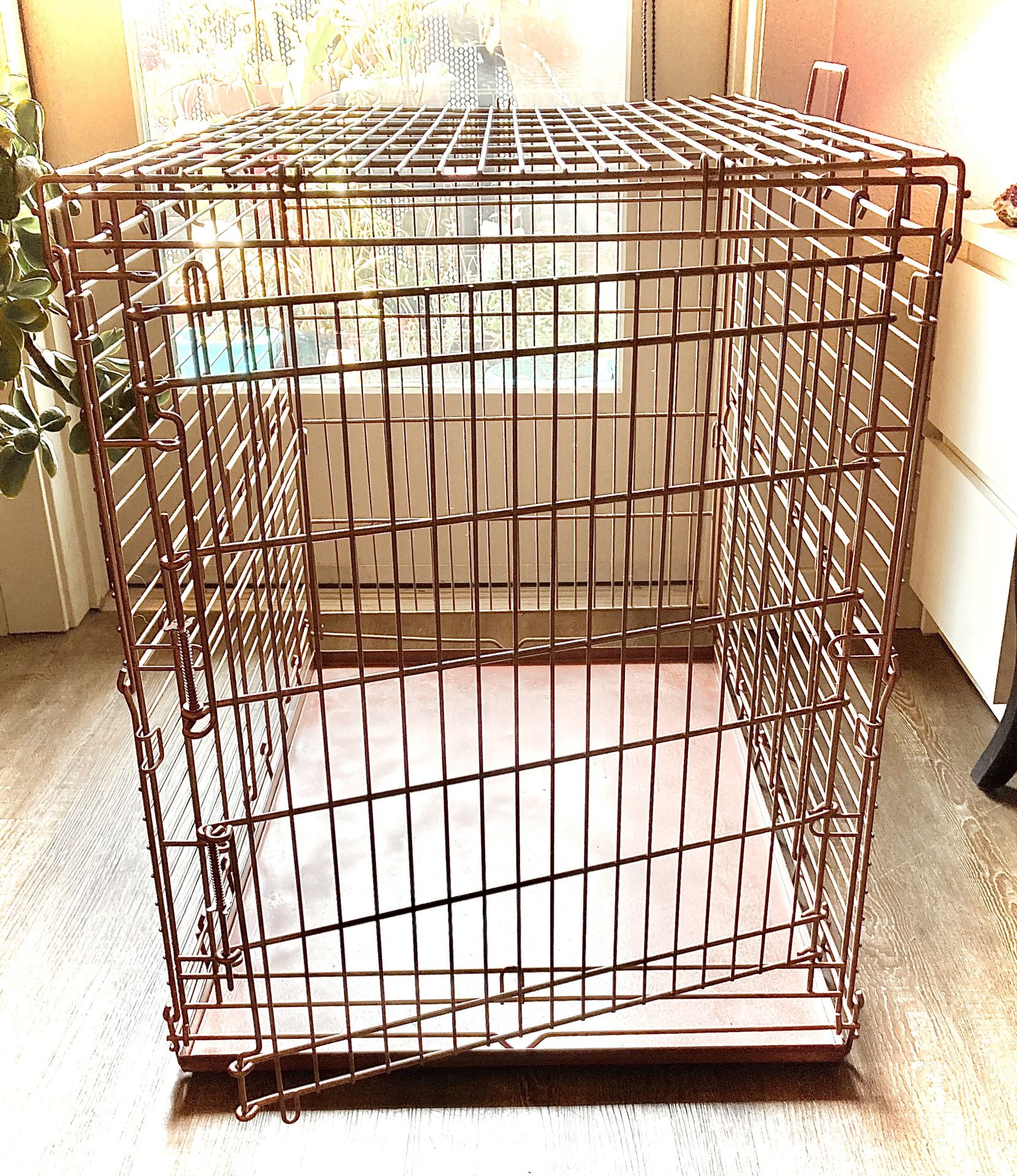 Rose Gold / Pink Large Dog Crate / Kennel