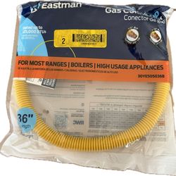 EASTMAN 36-in 1/2 -in MIP Inlet x 1/2 -in MIP Outlet Stainless steel Gas connector