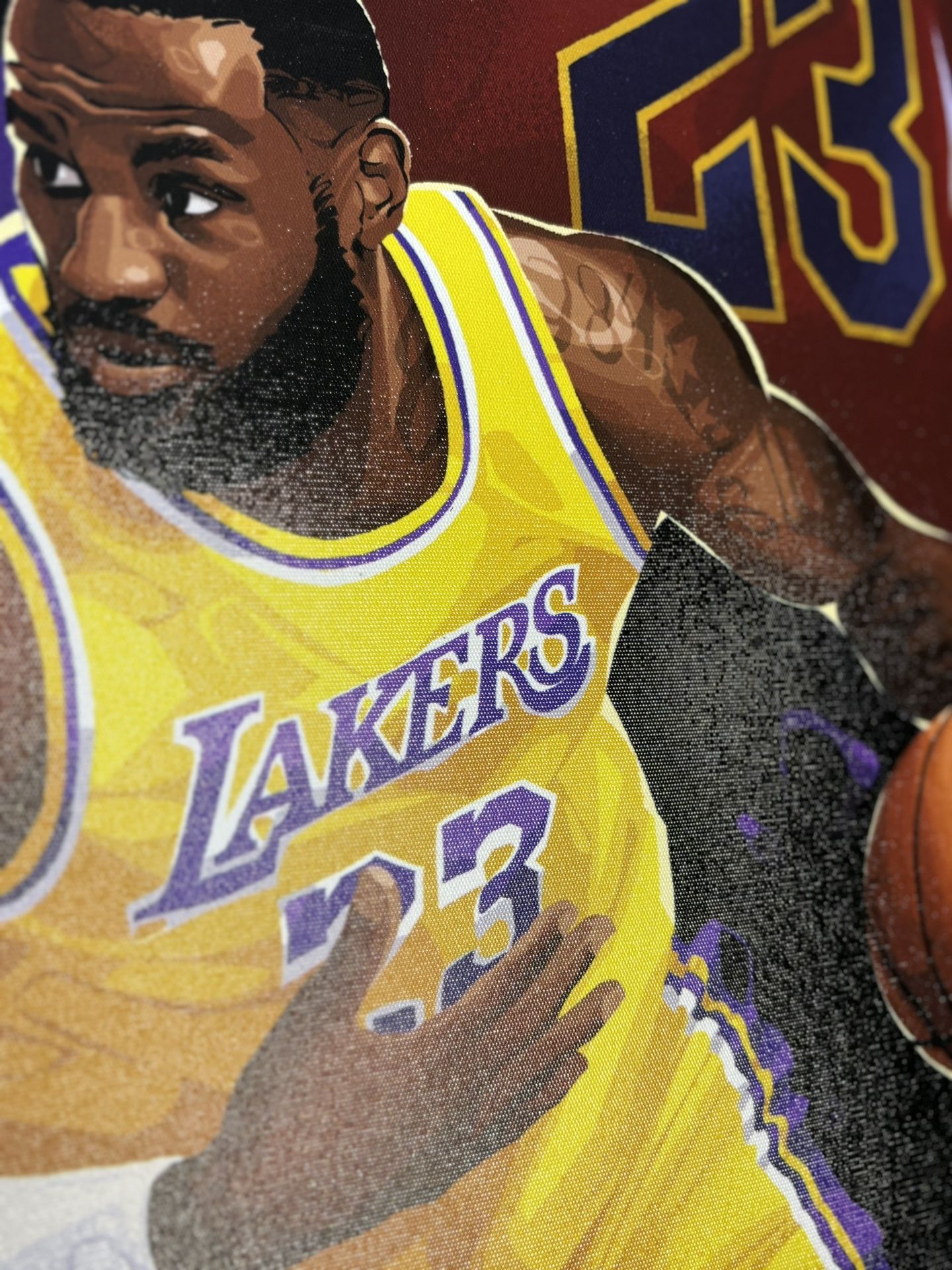Brand New Lebron James Premium Printed Canvas LA Lakers
