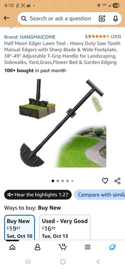 Half Moon Lawn Edger Tool