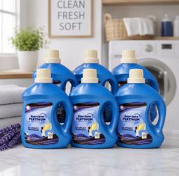 Laundry Detergent Liquid, Powerful Stain Remover, Deep Cleaning Laundry Soap, Brightens & Whitens（6 pack）