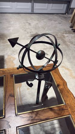 Metal Armillary Sphere Sundial Sculpture
