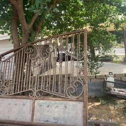 Two Iron Gates For Car Entrance