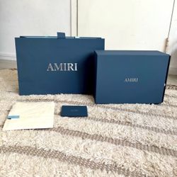 AMIRI Empty shopper bag, Shoe box, & wrapping paper receipt sleeve