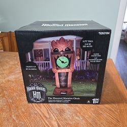 Halloween Disney 8 ft The Haunted Mansion Clock Airblown Yard Inflatable NIB NEW